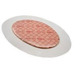 Oval hydrocolloid wound dressing with adhesive border for skin protection and healing
