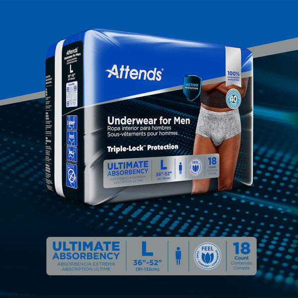 Attends Men's Underwear, Large