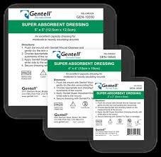 Gentell Super Absorbent Dressing, 4" X 4"