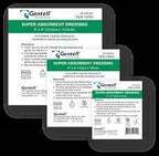 Gentell super absorbent wound dressings in various sizes, sterile medical supplies