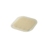 Square hydrocolloid wound dressing for medical use on a white background