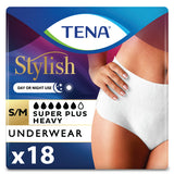 TENA Stylish Super Plus Incontinence Pull-Up Underwear for Women, Heavy Absorbency, Small/Medium 29" - 40"