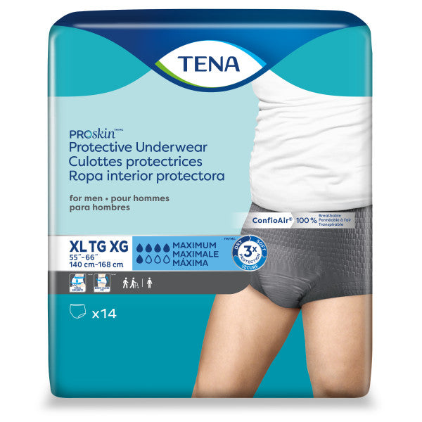 Tena Proskin Protective Underwear For Men Xl, 55" - 66".
