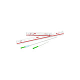 Sterile intermittent catheters with green tips and individual packaging for medical use