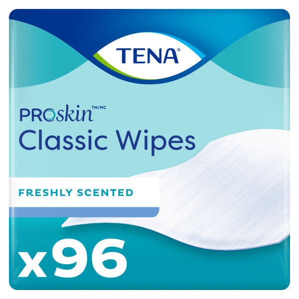TENA ProSkin Classic Wipes, Scented, 7.9" x 12.5"