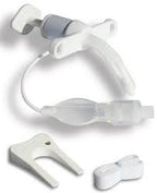 Tracheostomy tube kit with tube, strap, and cleaning tool for respiratory care