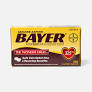 Box of Bayer 81mg low dose aspirin for heart health on white background