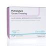 Box of petroleum gauze dressing for wound care, medical supply packaging on white background