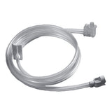 Double lumen medical tubing with quick connector for home healthcare