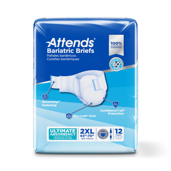 DD50 - Attends Bariatric Brief, Ultimate Absorbency, 2XL, 63"-70"