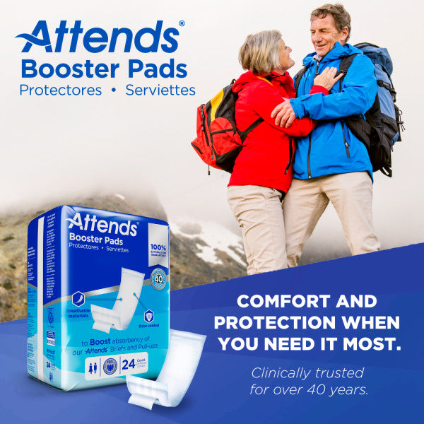 Attends Booster Pads, 3.74"x11.22"