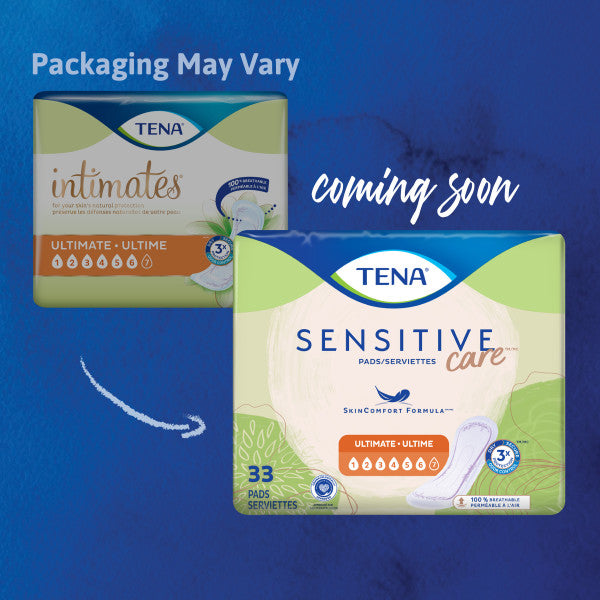 TENA Sensitive Care Ultimate Pads, Regular Length, 16"