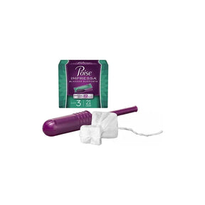 Poise Impressa bladder supports size 3 box with applicator and support device shown.