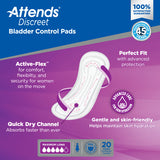 Attends Discreet Women's Maximum Long Pads