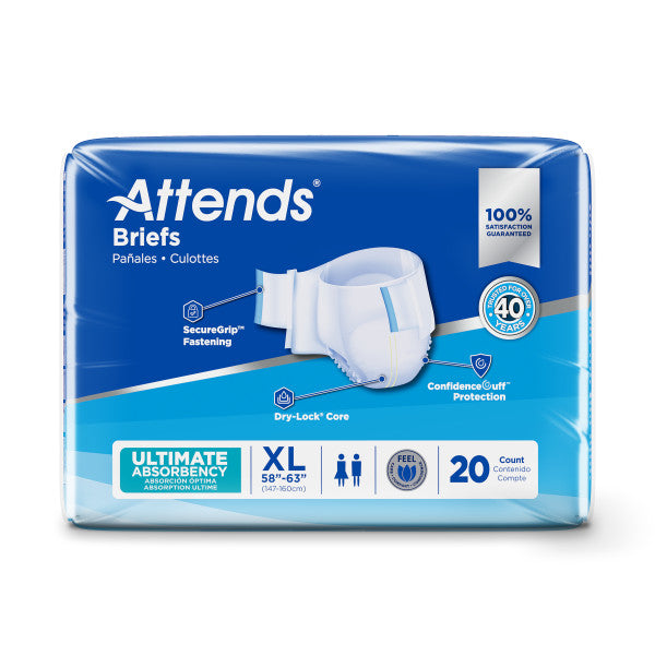 Attends Briefs, Ultimate Absorbency, XL