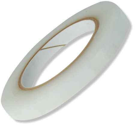 Clear medical adhesive tape roll for securing bandages and dressings
