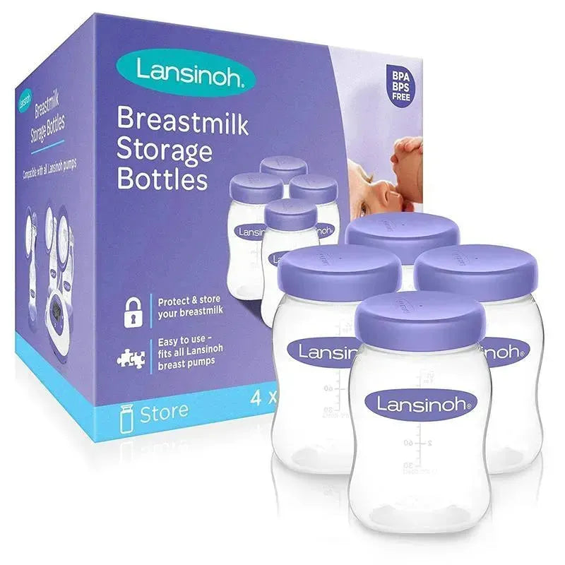 Lansinoh Breastmilk Storage Bottles, 5 Oz. - 4 Pack