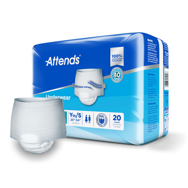 Attends Underwear, Ultimate Absorbency, Youth/Small