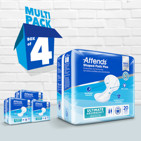 Attends Shaped Pads Plus