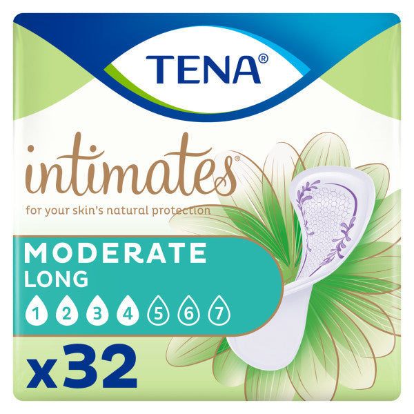 Tena Sensitive Care Moderate, Thin Pad, Long, 13"