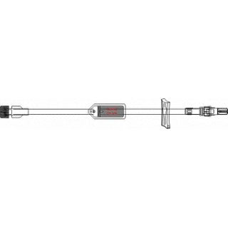 macrobore extension set with inline 1.2 micron filter and clear tubing for medical use