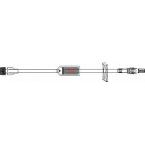 macrobore extension set with inline 1.2 micron filter and clear tubing for medical use