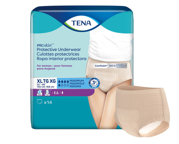 Tena Proskin Protective Underwear For Women Xl, 55" - 66".