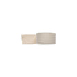 Beige medical gauze bandage roll for wound care on white background
