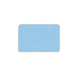 rectangular blue medical adhesive patch with rounded corners on white background
