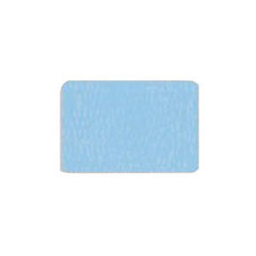 rectangular blue medical adhesive patch with rounded corners on white background
