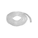 Clear medical supply tubing coiled on a white background, used for respiratory care