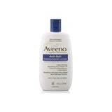 Aveeno anti-itch concentrated lotion bottle with blue cap for sensitive skin relief