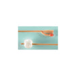 Silicone Foley catheter with inflatable balloon and drainage port on light blue background