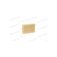 Rectangular beige medical device filter sponge on white background