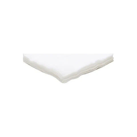 Stack of white disposable medical gauze pads for wound care and home healthcare