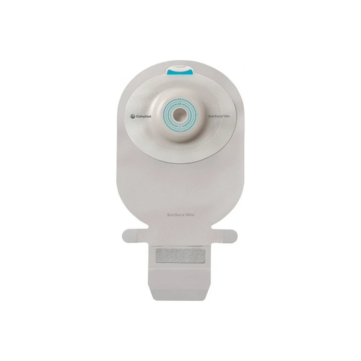 Colostomy pouch with circular adhesive barrier and filter, medical stoma care product