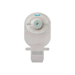 Colostomy pouch with circular adhesive barrier and filter, medical stoma care product