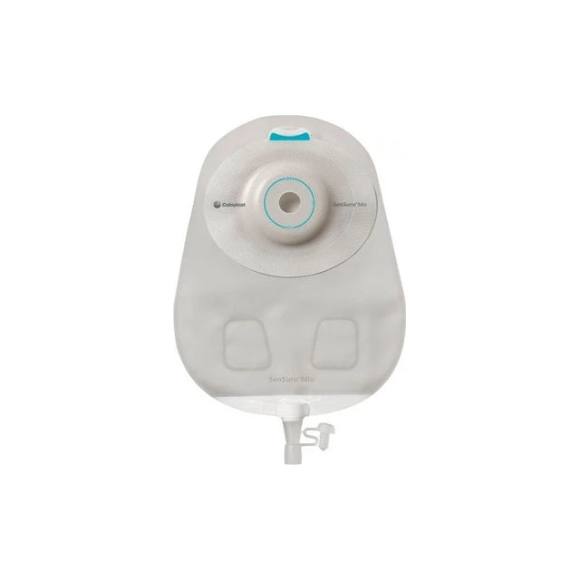 Coloplast SenSura Mio ostomy bag with drainable valve on white background