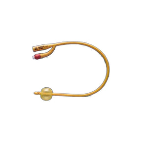 Latex Foley catheter with inflation balloon for urinary catheterization