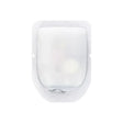 Wearable white medical patch for diabetes insulin delivery on white background