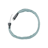 Closed system catheter with flexible tubing and protective sleeve for medical use