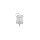 Clear medical drainage bag with tube, used for home healthcare and patient care