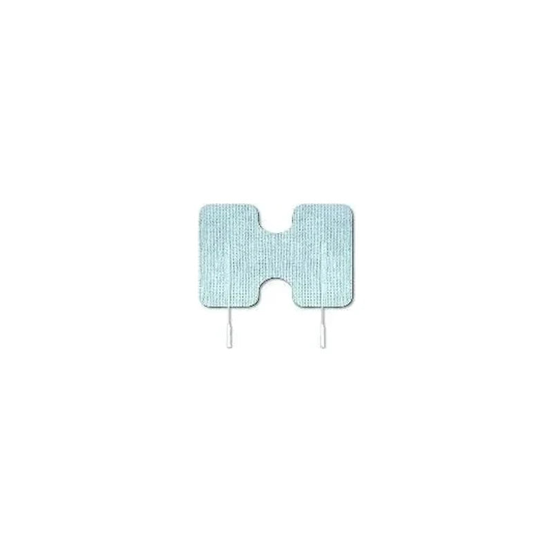 Rectangular medical electrode pad with wires, suitable for TENS or EMS therapy