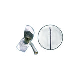 Sterile hydrophilic urinary catheter with close-up of curved tip, medical supplies