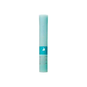 Light blue medical catheter tube with water droplet icon on white background