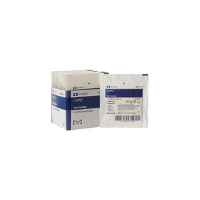 Box and pack of Curity cover sponges, 4x4 inch, sterile medical wound dressings
