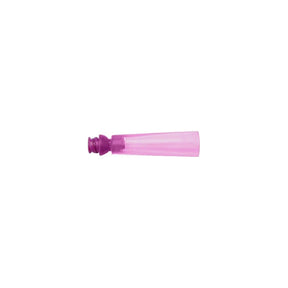 Purple medical needle safety cap for home medical supplies on white background
