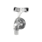 CPAP nasal mask with clear silicone cushion and headgear frame, medical respiratory device