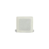 Square medical adhesive wound dressing with absorbent pad on white background