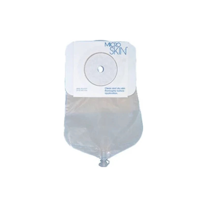 Transparent ostomy pouch with adhesive backing for stoma care and medical use